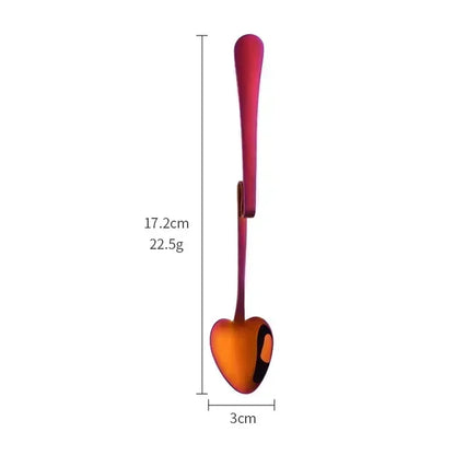 Kitchen Tableware Creative Shape Coffee Spoon Honey Shape Tea Coffee Cup Hanging Spoons Stainless Steel Heart Teaspoon Tools